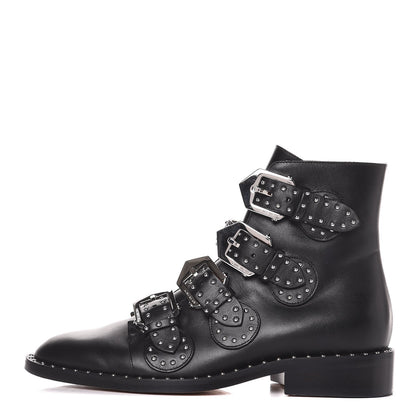 Givenchy Calfskin Studded Prue Buckle Bootie 35.5 Black 1 of 10
