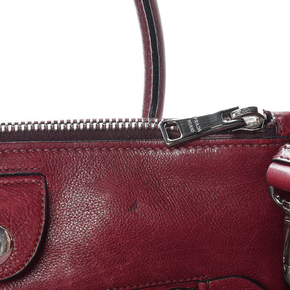 Prada Glace Calfskin Twin Pocket Tote Fuxia 22 of 22