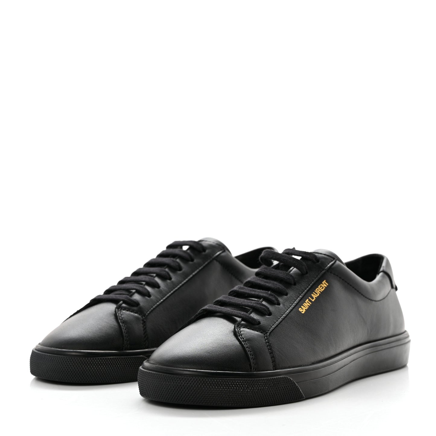 Calfskin Andy Low Top Sneakers 37 Black