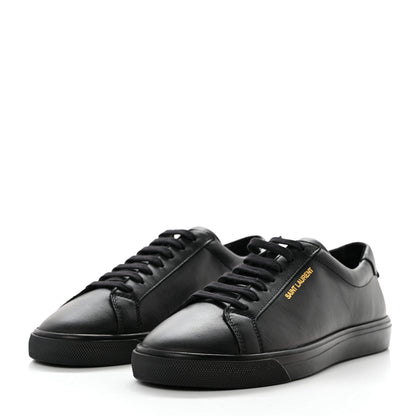 Saint Laurent Calfskin Andy Low Top Sneakers 37 Black 3 of 8