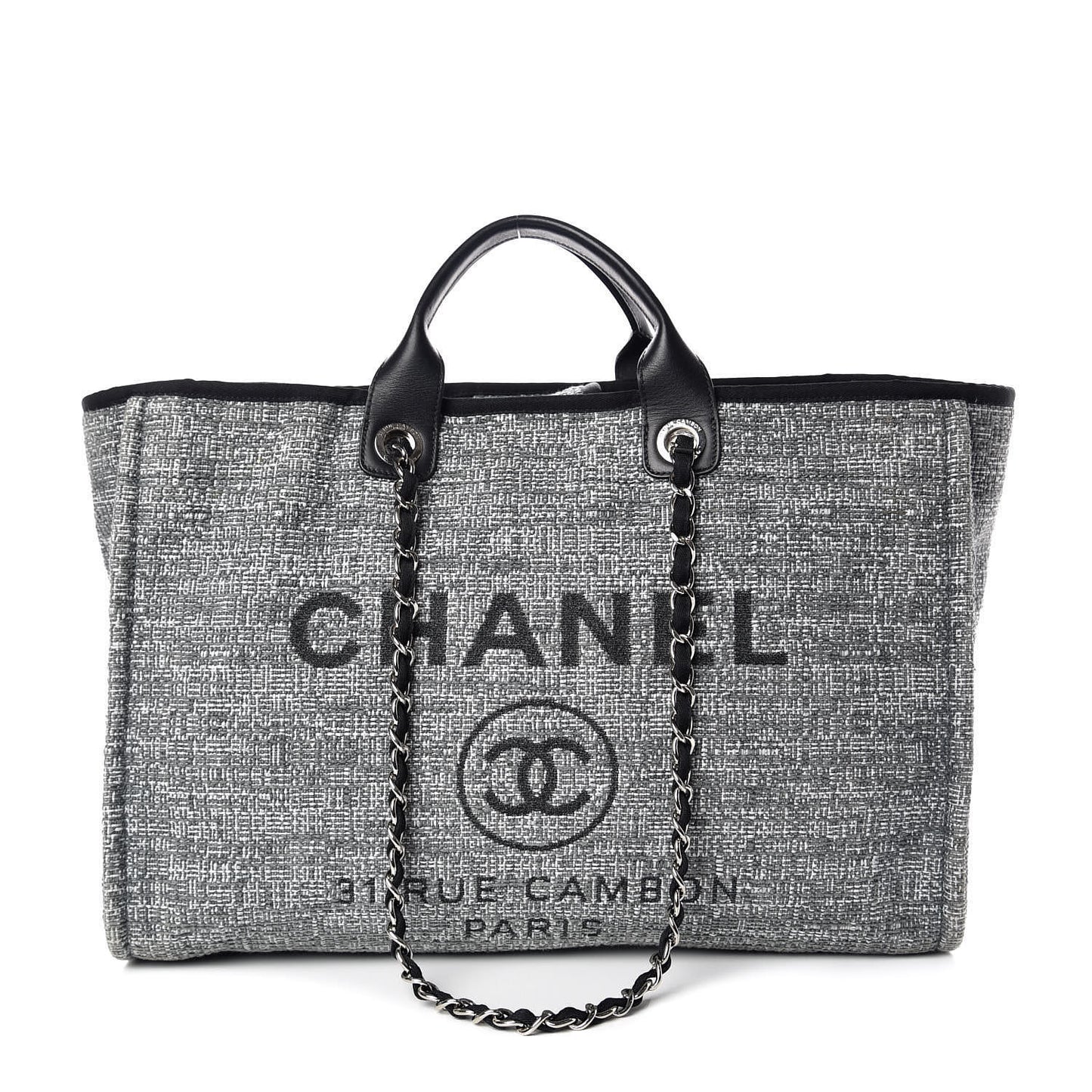 Canvas Large Deauville Tote Charcoal