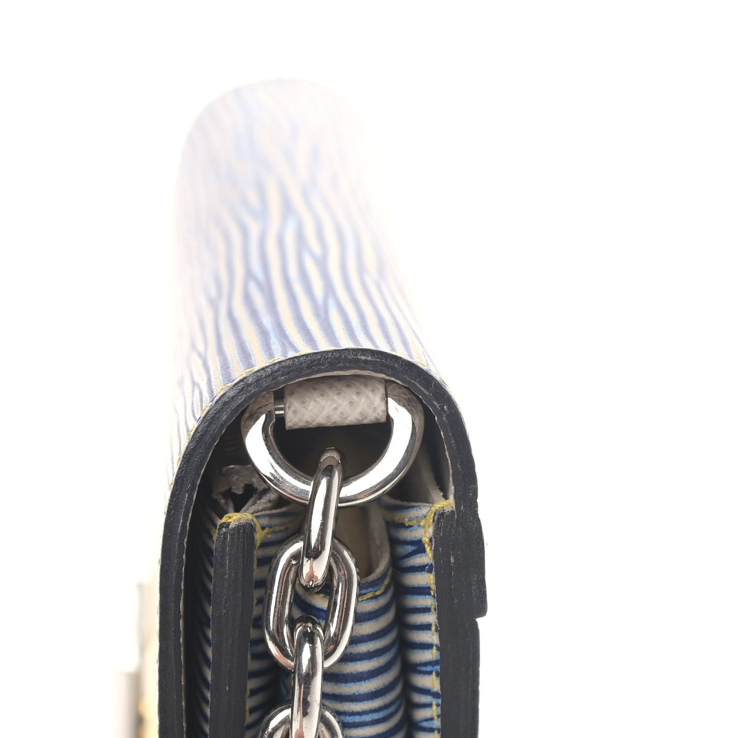 Epi Twist Chain Wallet Denim Light