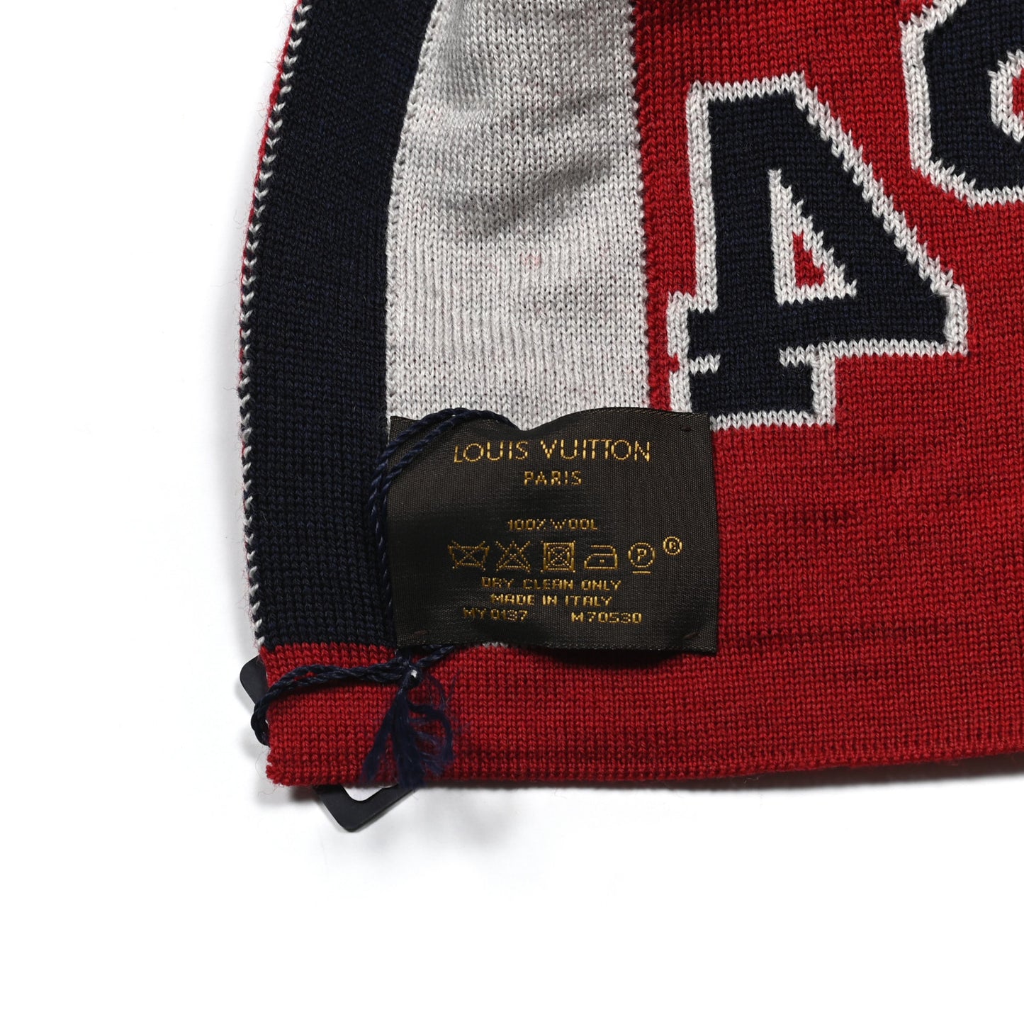 Wool LV League Bonnet Scarf Rouge