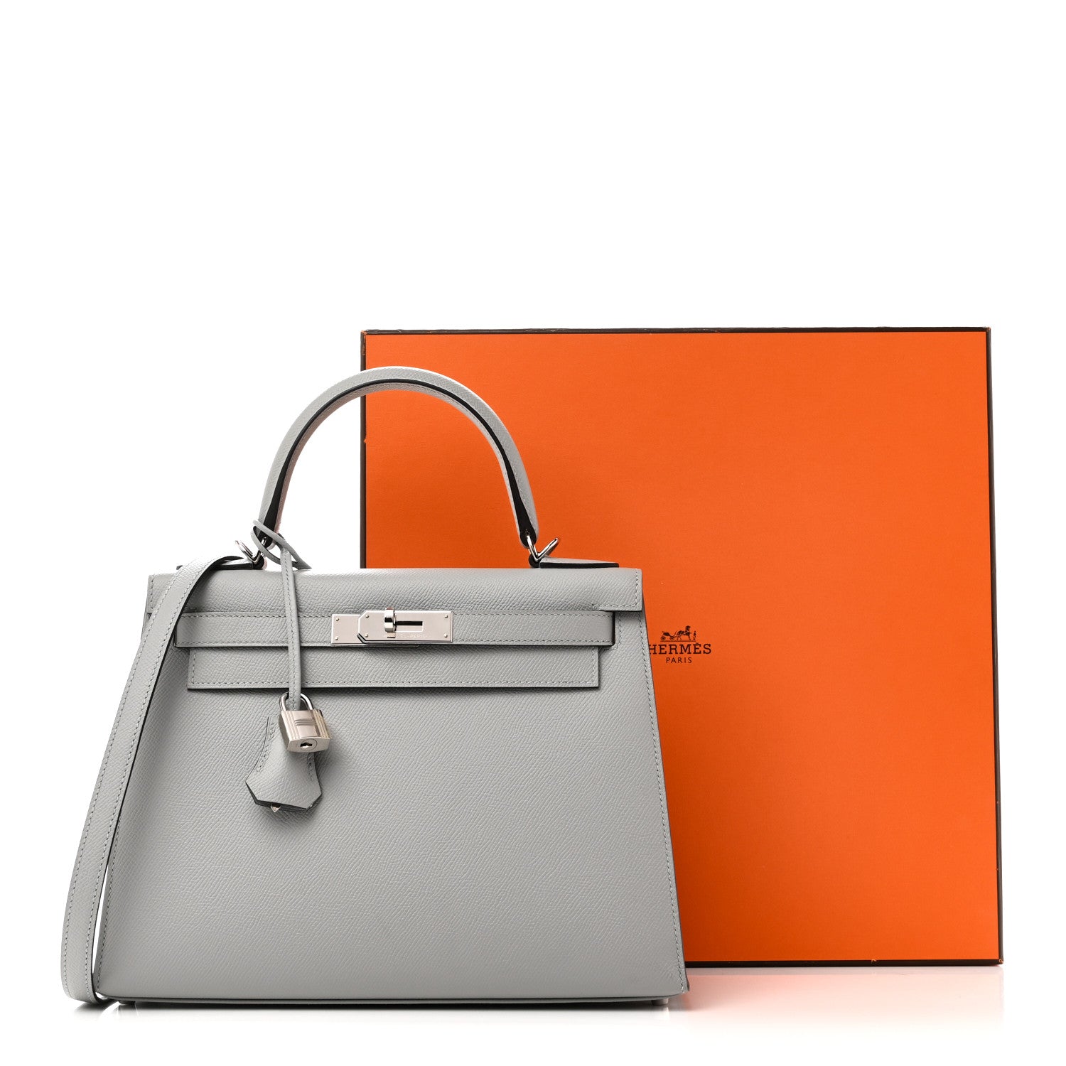 Hermes Epsom Kelly Sellier 28 Bleu Glacier 11 of 11