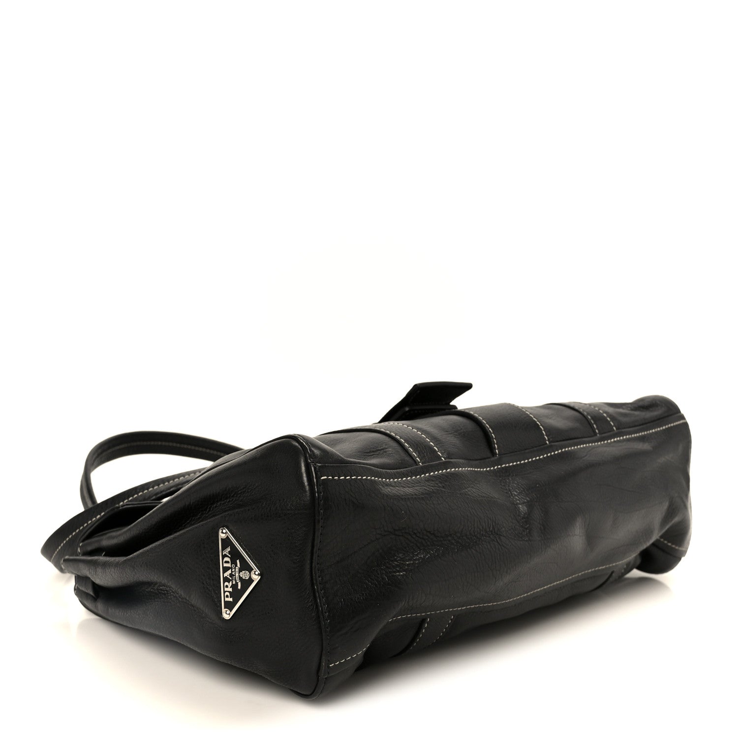 Prada Calf Pocket Shoulder Bag Black 4 of 11