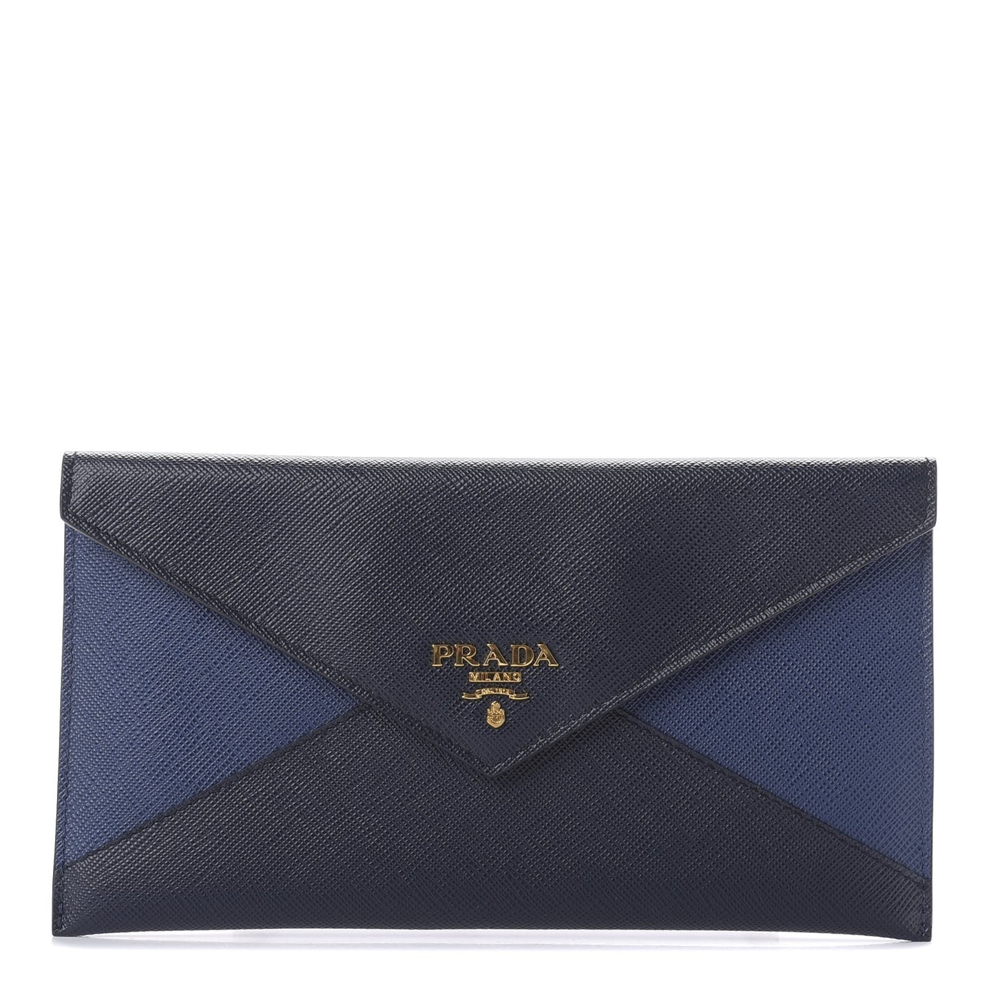 Saffiano Bi-Color Envelope Wallet Baltico Bluette
