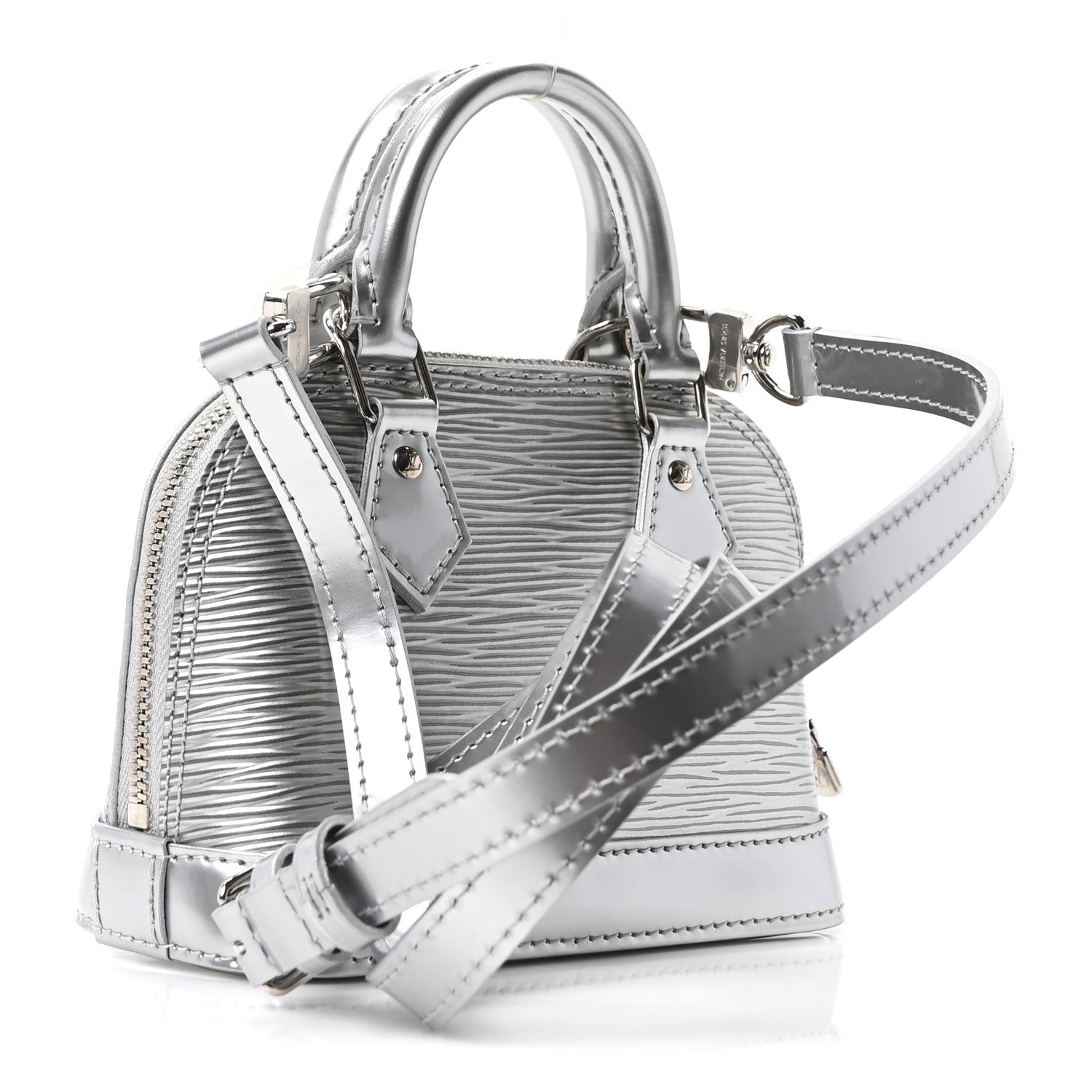 Louis Vuitton Epi Nano Alma Metallic Silver 3 of 10