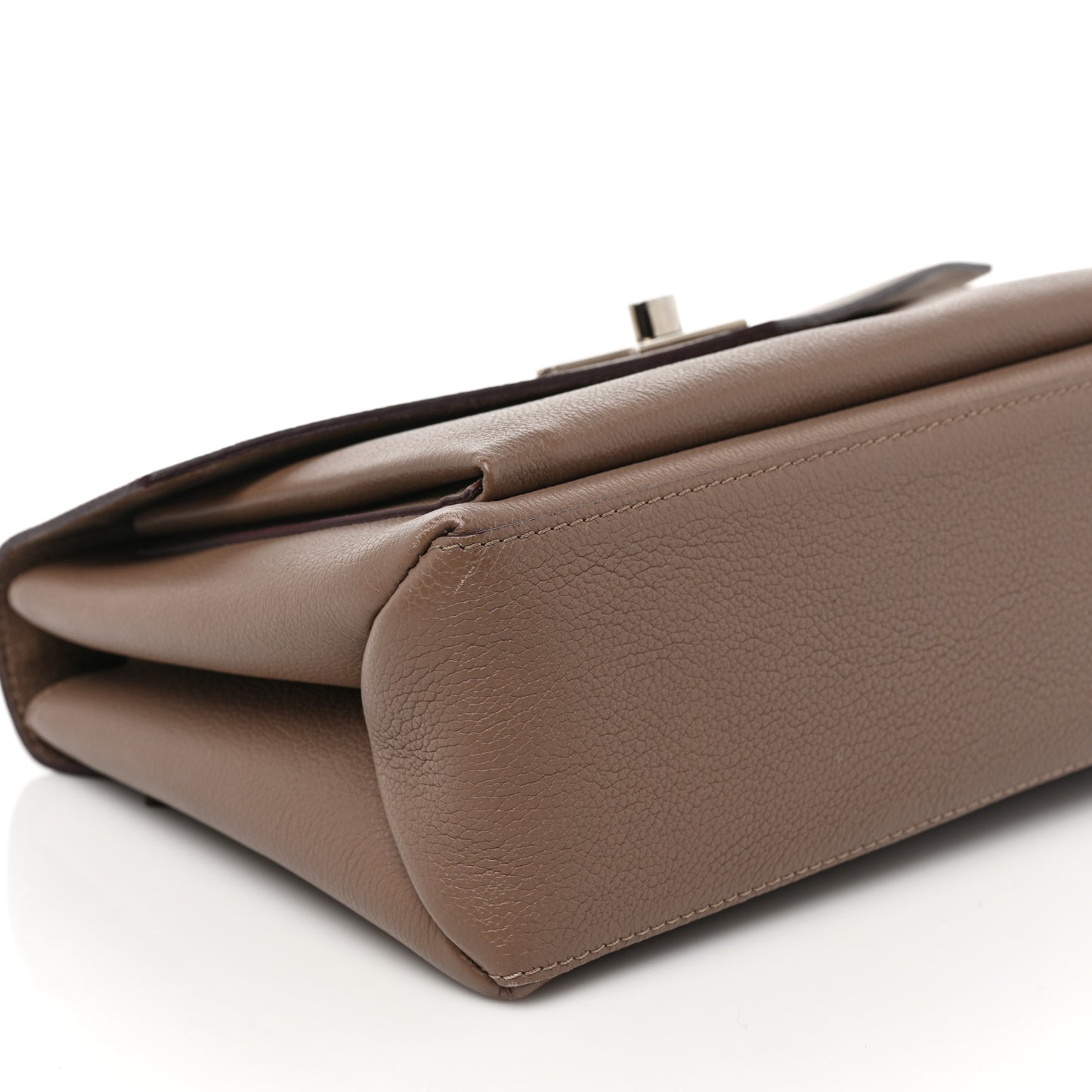 Soft Calfskin My Lockme Top Handle Taupe Glace
