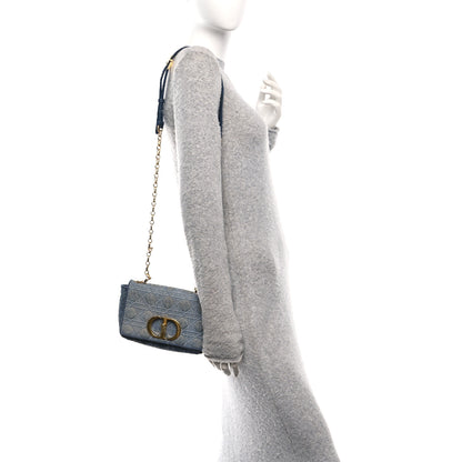 Christian Dior Denim Cannage Small Caro Bag Blue 2 of 9