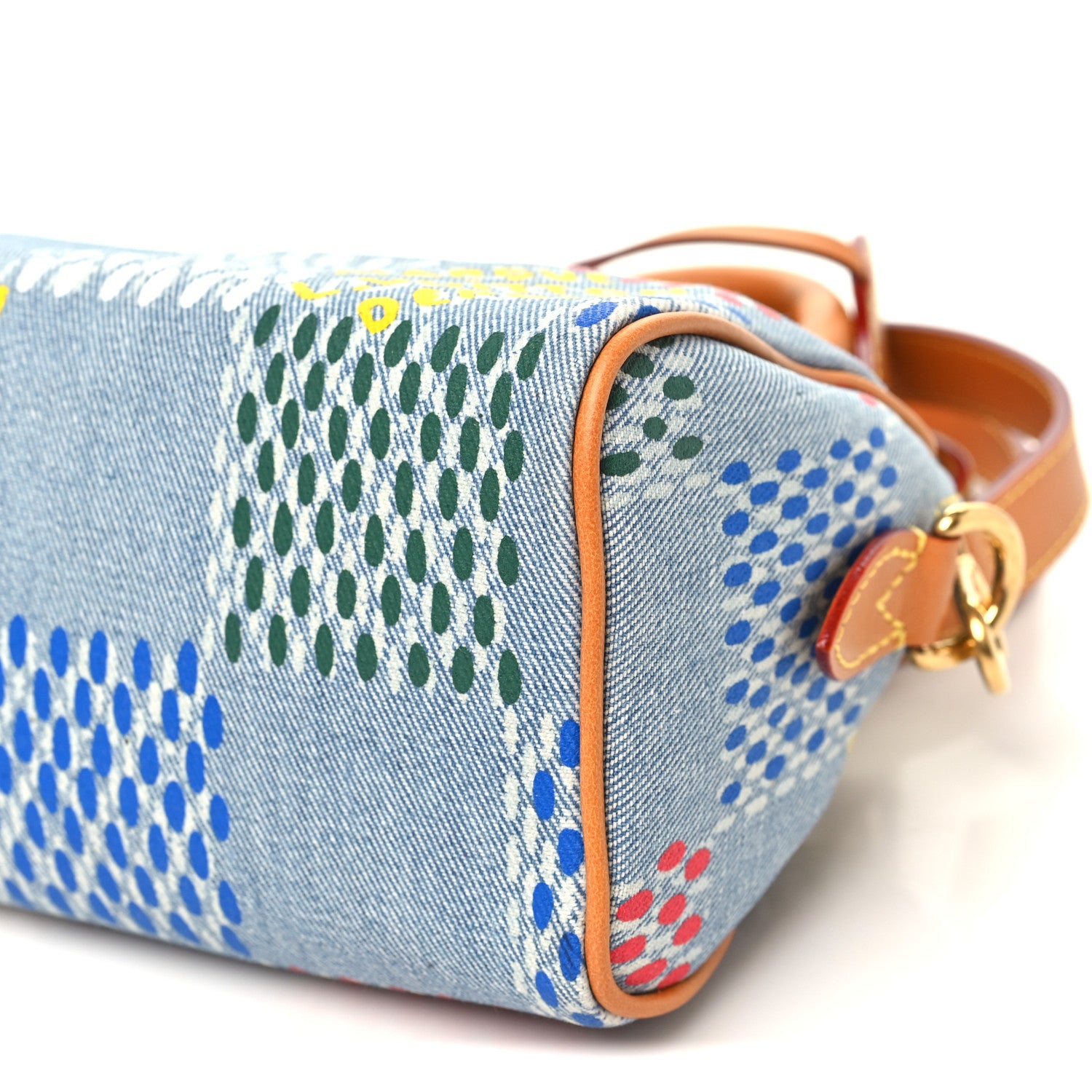 Louis Vuitton LV Vers Damier Denim Speedy Bandouliere 18 Multicolor 9 of 9
