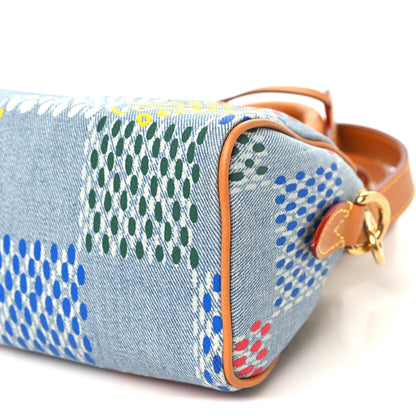 Louis Vuitton LV Vers Damier Denim Speedy Bandouliere 18 Multicolor 9 of 9