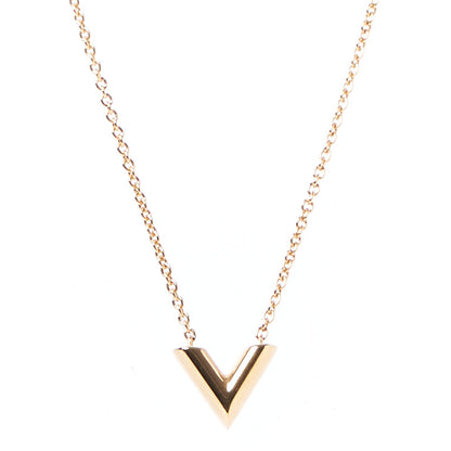 Louis Vuitton Essential V Necklace Gold 1 of 6