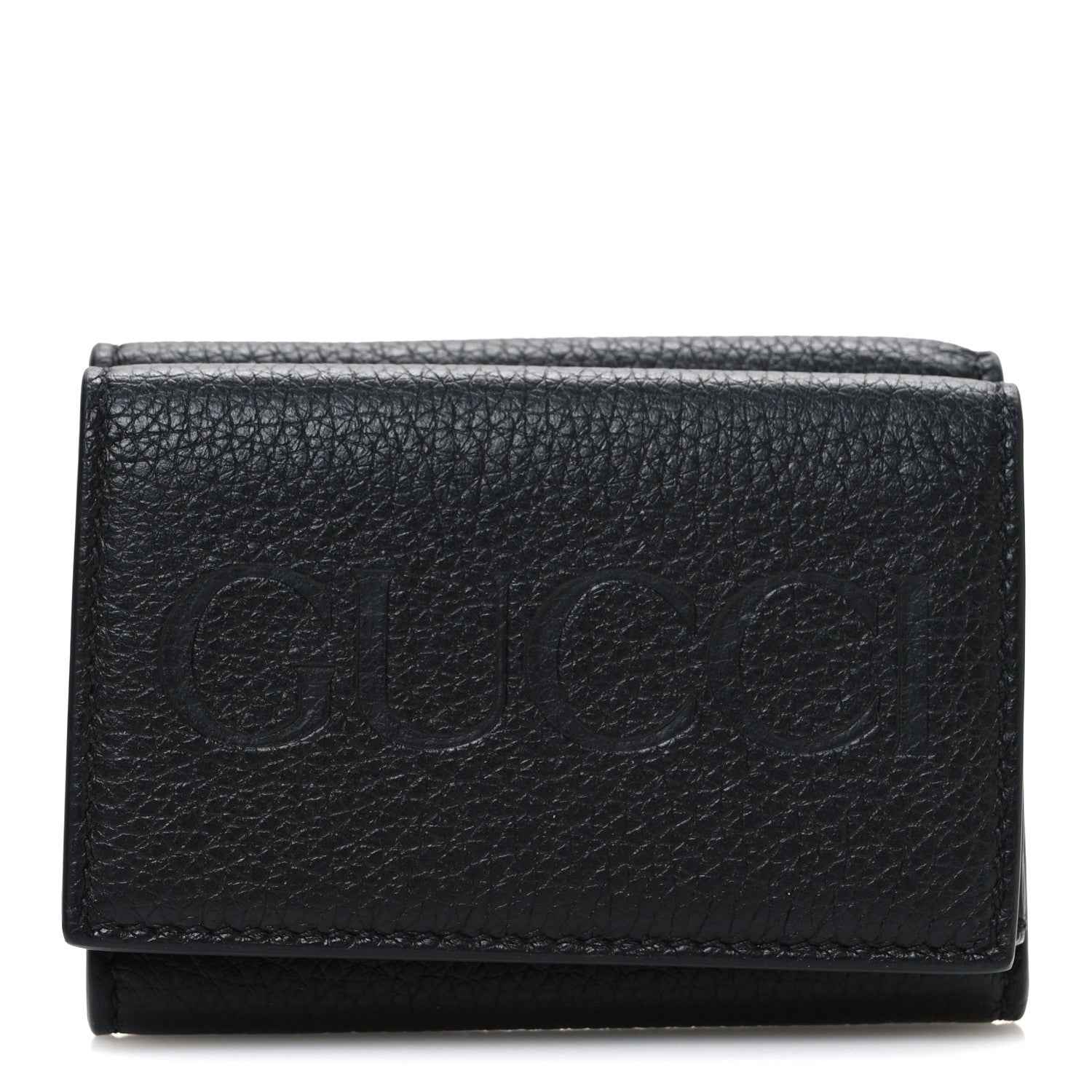 Gucci Calfskin Embossed Mini Wallet Black Blue 1 of 7