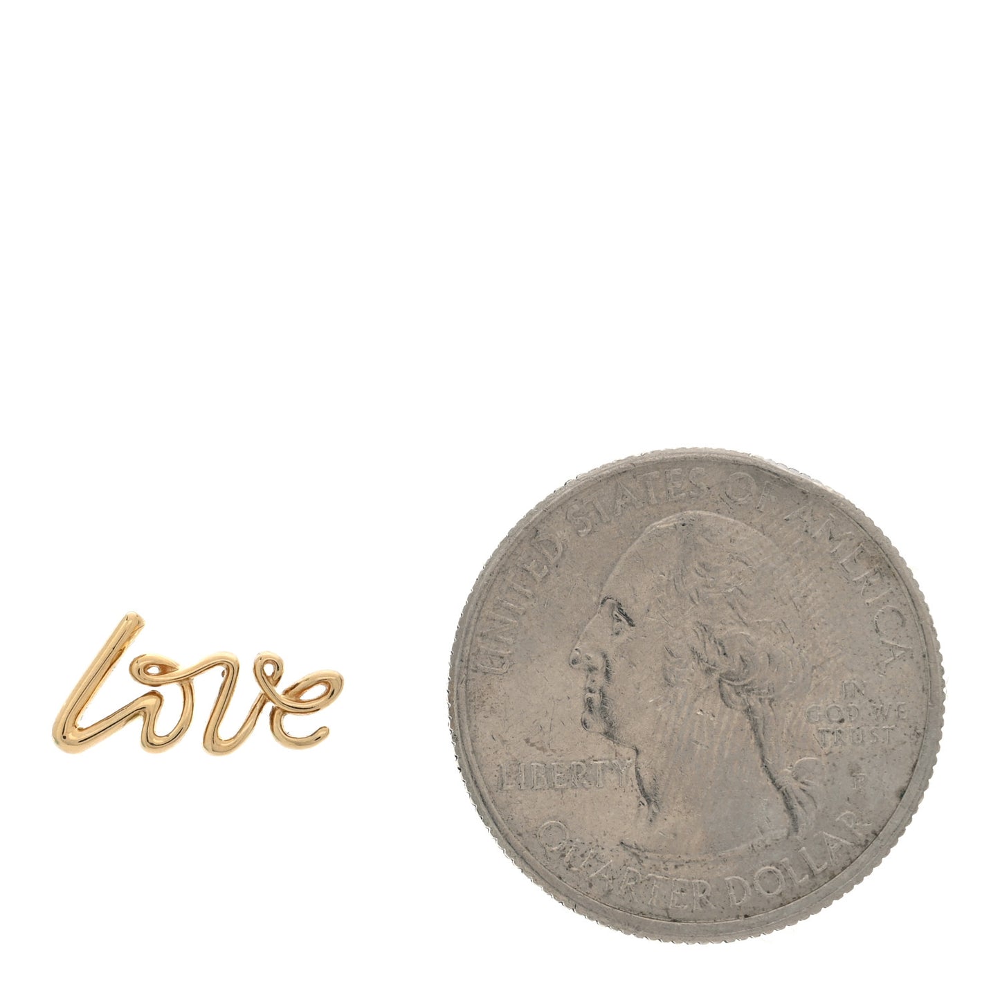 18K Yellow Gold Paloma's Graffiti Love Single Earring