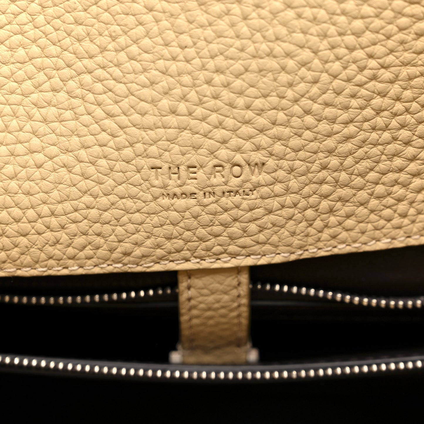 Matte Grained Calfskin Margaux Shoulder 12 Boulder