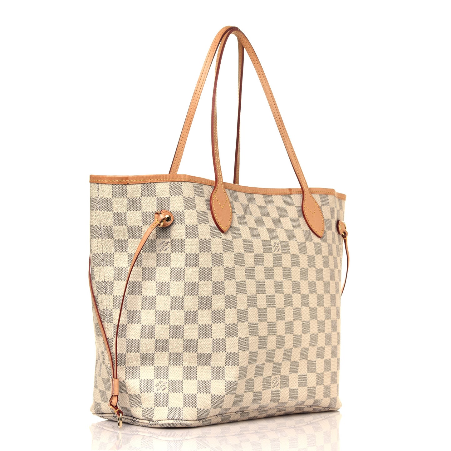 Damier Azur Neo Neverfull MM Rose Ballerine