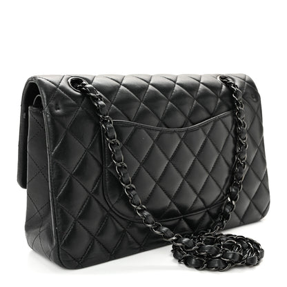 Chanel Lambskin Quilted Medium Double Flap So Black 3 of 12