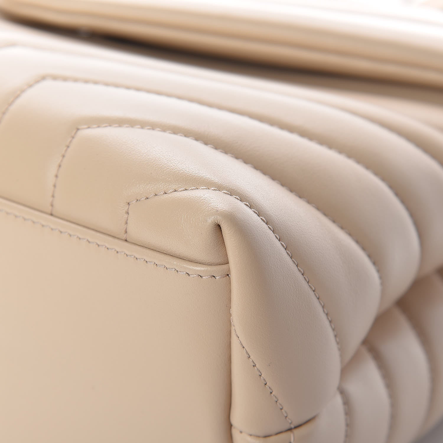 Saint Laurent Calfskin Y Quilted Monogram Medium Loulou Chain Satchel Nude Powder 11 of 14