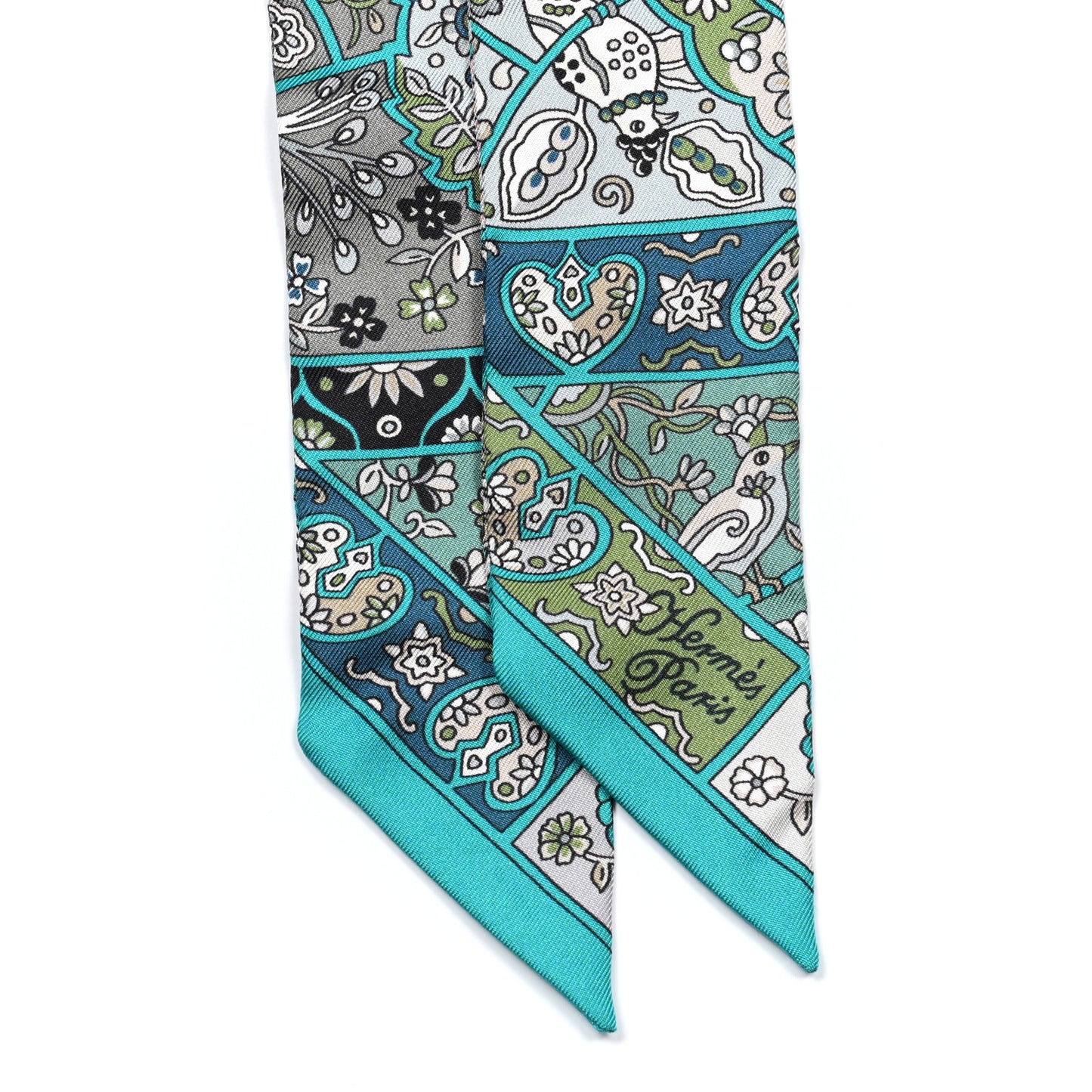 Silk Au Pays Des Oiseaux Fleurs Twilly Canard Gris Vieux Rose