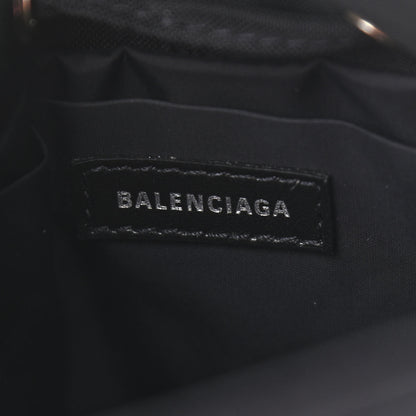 Balenciaga Recycled Sport Nylon Logo Embroidered Wheel Drawstring Bucket Bag Black Pink 6 of 9