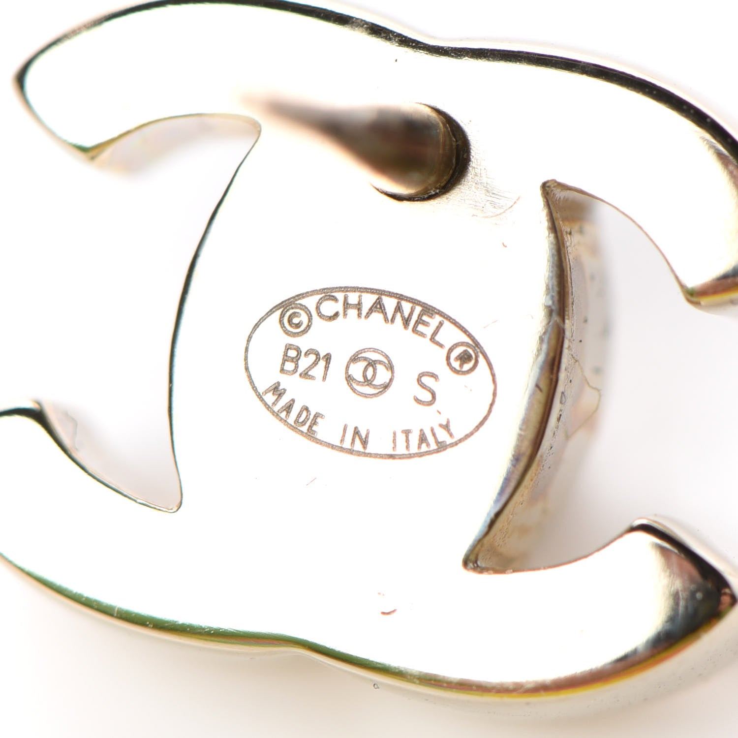 Chanel Metal CC Turnlock Earrings Gold 4 of 4