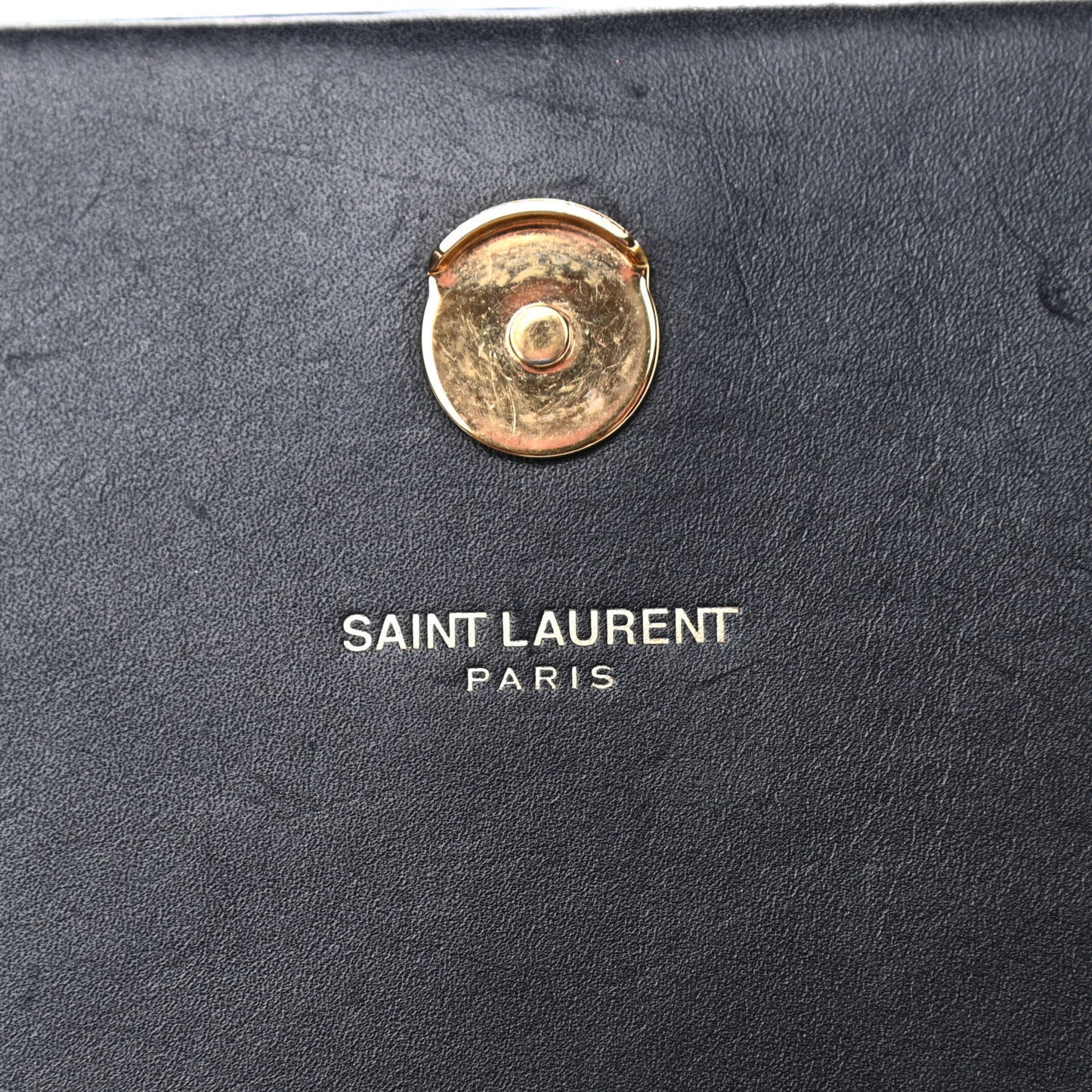 Smooth Calfskin Classic Monogram Kate Tassel Chain Wallet Black