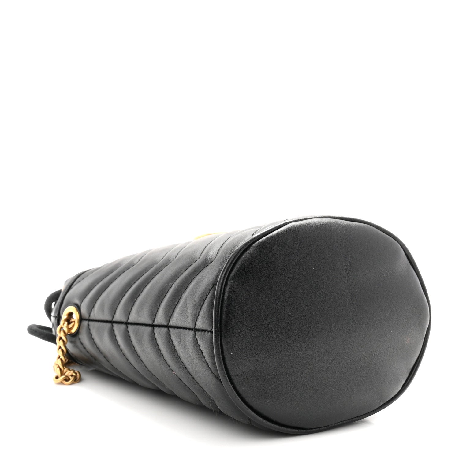 Gucci Calfskin Matelasse Mini GG Marmont 2.0 Bucket Bag Black 4 of 11