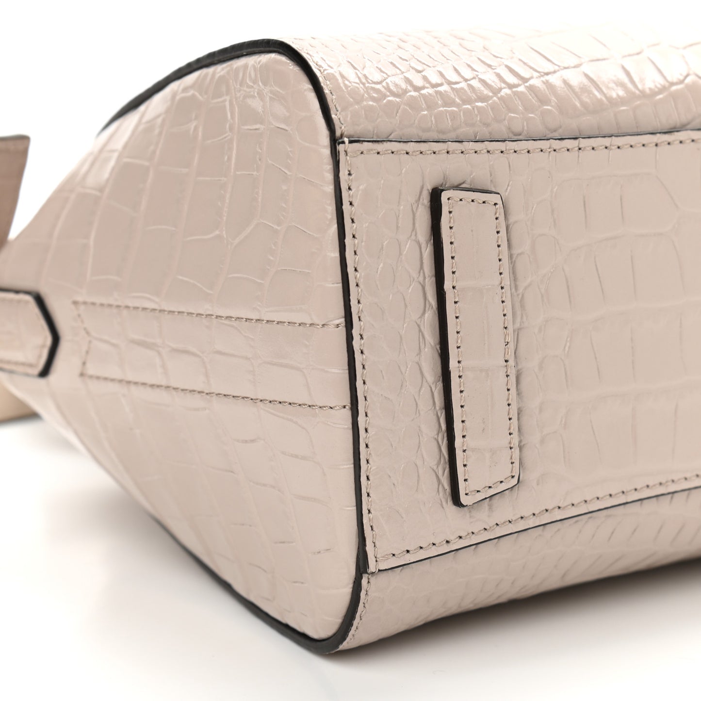 Calfskin Crocodile Embossed Mini Antigona Dune