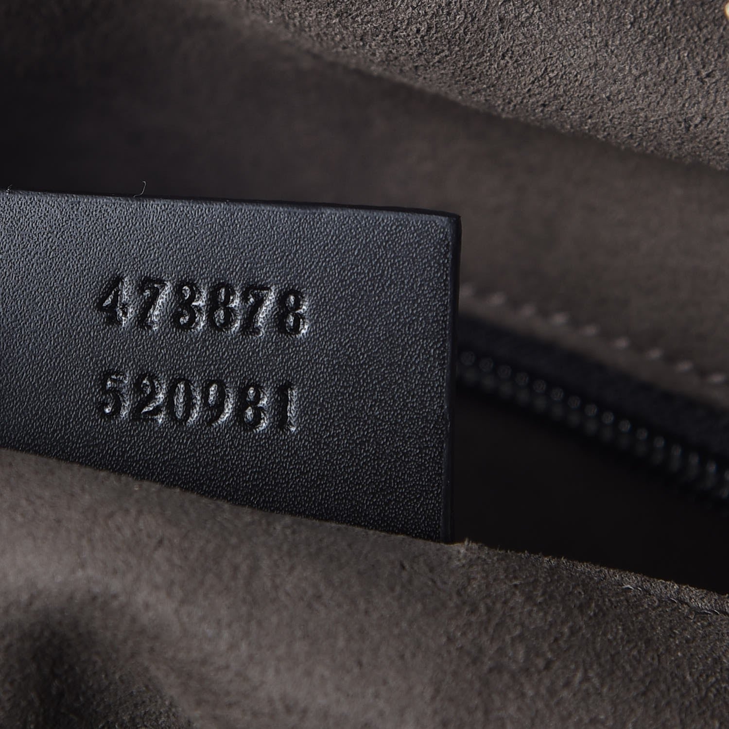Gucci GG Supreme Monogram Flat Messenger Bag Black 6 of 7