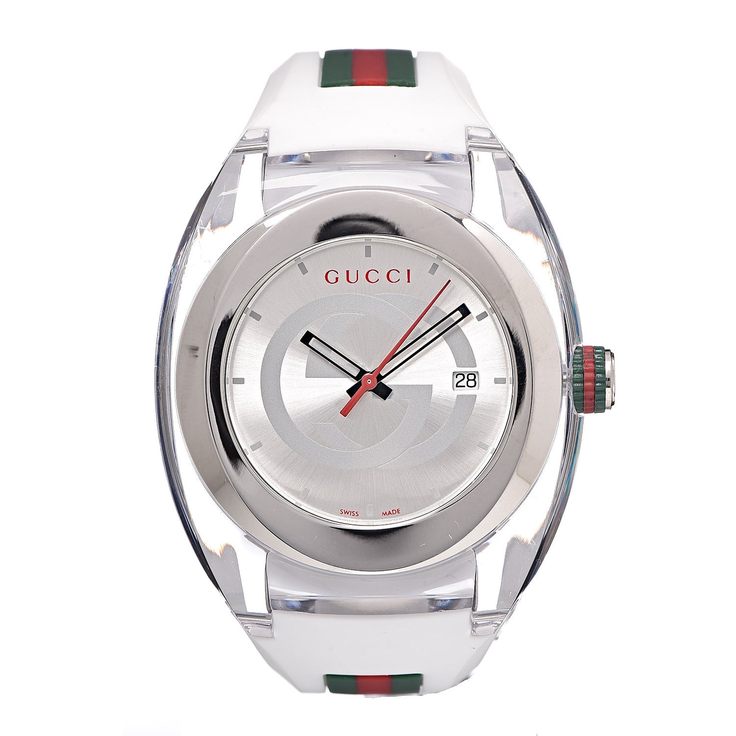 Stainless Steel Rubber 46mm Sync Web Quartz Watch White