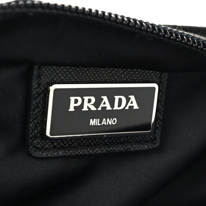 Prada Nylon Vela Flat Messenger Bag Black 6 of 9