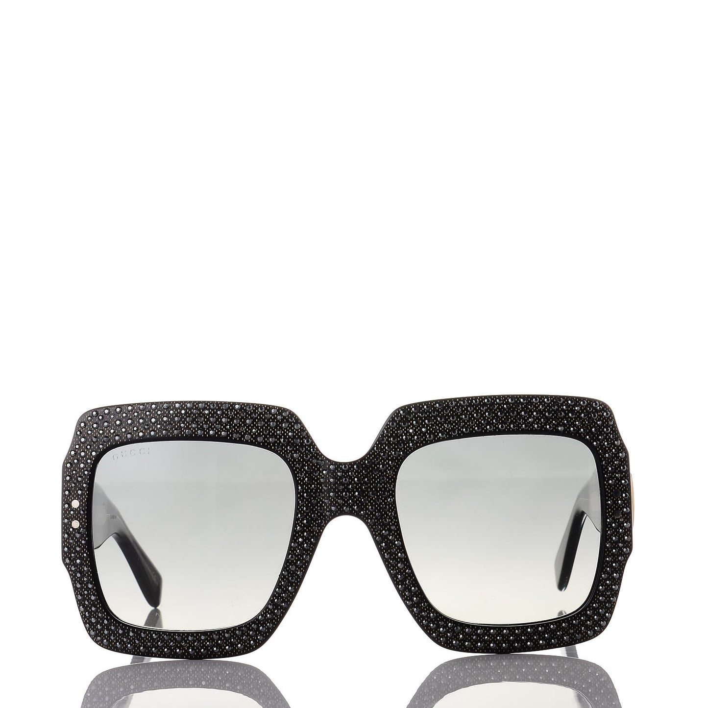Crystal Square Frame Sunglasses GG3861/S Black