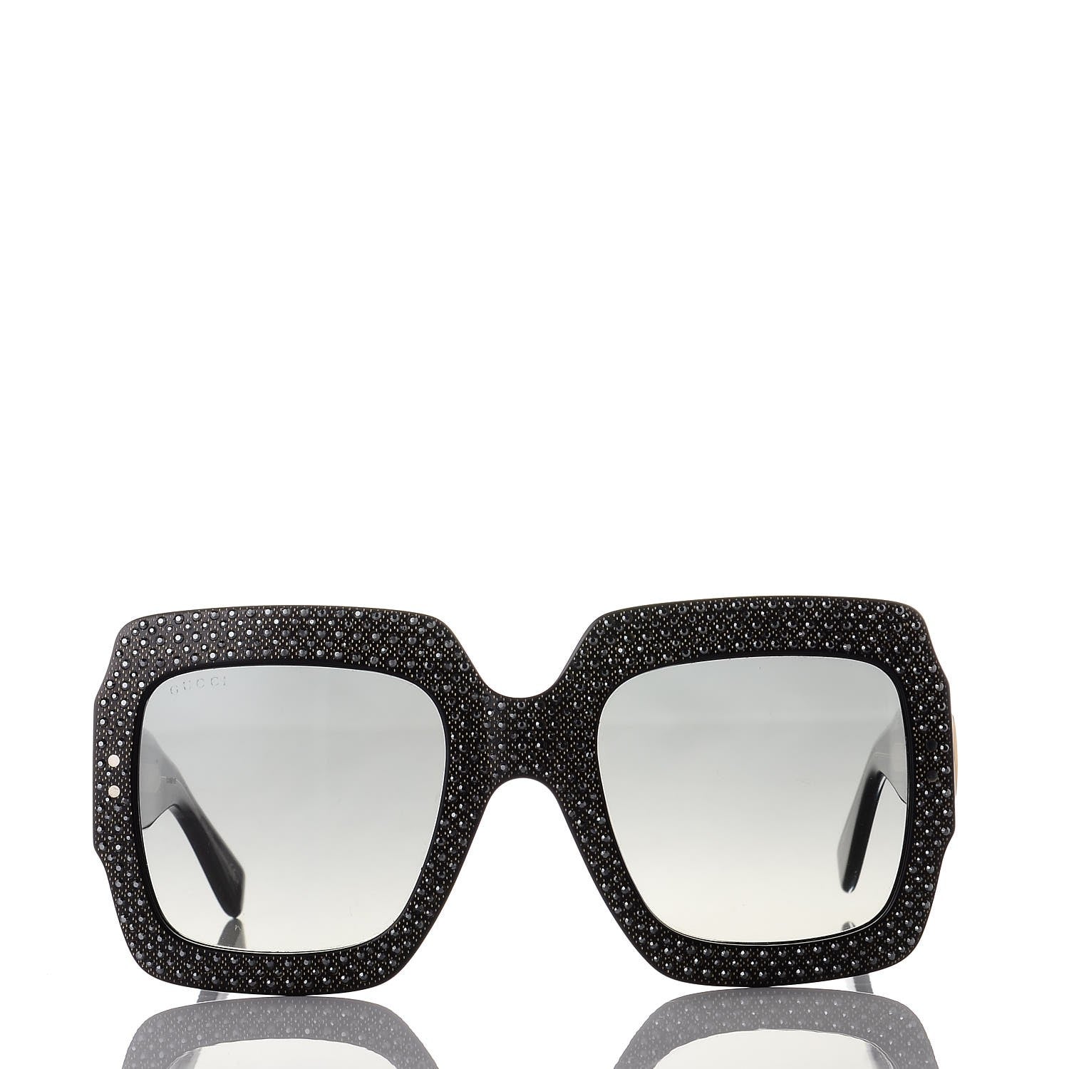 Gucci Crystal Square Frame Sunglasses GG3861/S Black 2 of 8