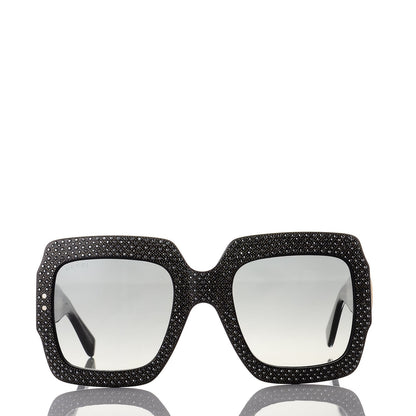 Gucci Crystal Square Frame Sunglasses GG3861/S Black 2 of 8