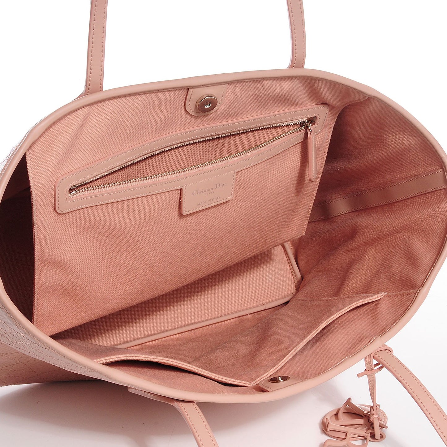 Coated Canvas Cannage Panarea Shopping Tote Rosato