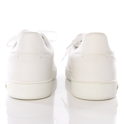 Louis Vuitton Calfskin Floral Frontrow Sneakers 37.5 White 7 of 11