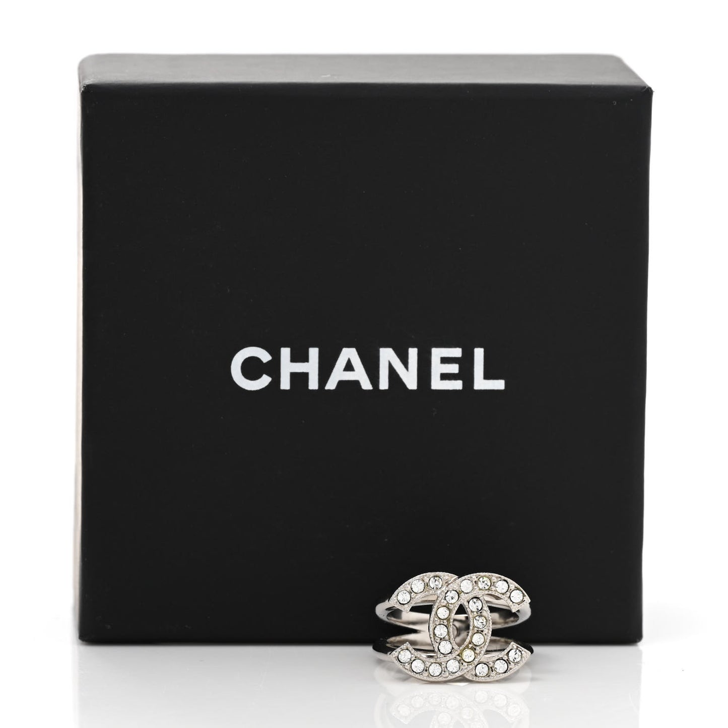 Crystal CC Ring 52 6 Silver