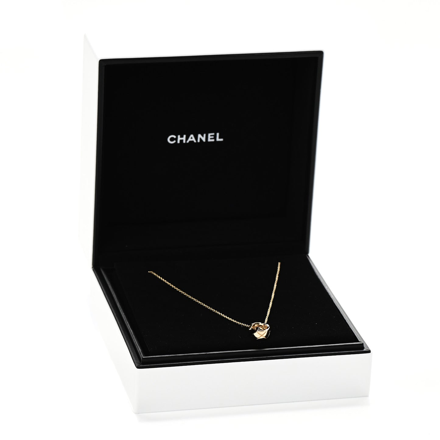 18K Yellow Gold Diamond Coco Crush C Necklace