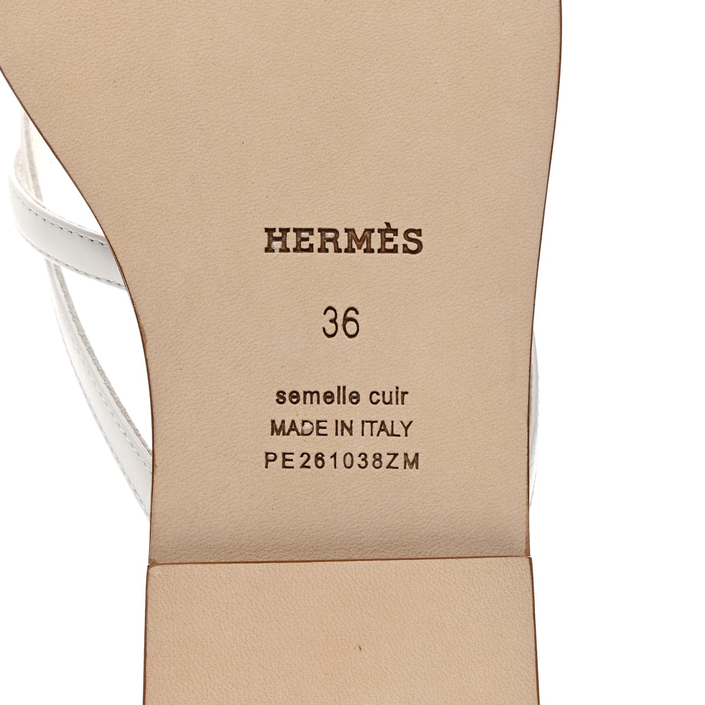 Calfskin Miss Sandals 36 White