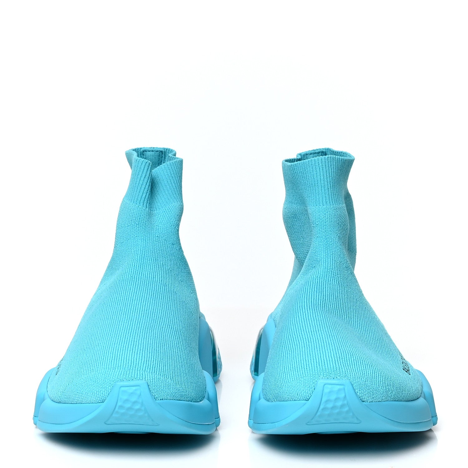 Balenciaga Technical 3D Recycled Knit Clear Sole Womens Speed Sneakers 39 Light Blue 2 of 7