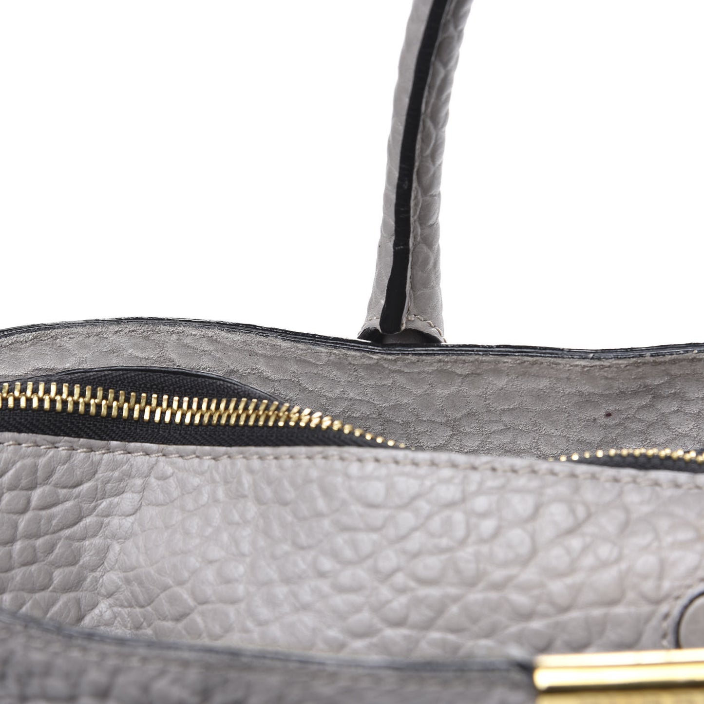 Heritage Grain Check Embossed Medium Dewsbury Tote Pale Grey