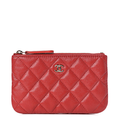 Chanel Caviar Quilted Small Cosmetic Case Red 1 of 8