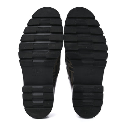 Fendi Calfskin FF Mens Lug Sole Loafers 8 Maya Black Moro 5 of 7