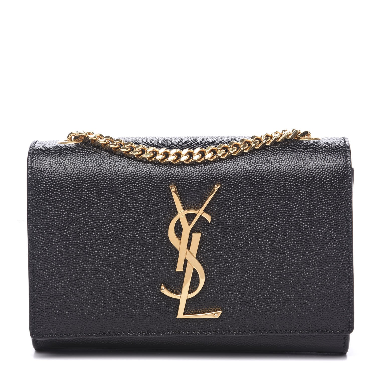 Saint Laurent Grain De Poudre Small Monogram Kate Satchel Black 1 of 8
