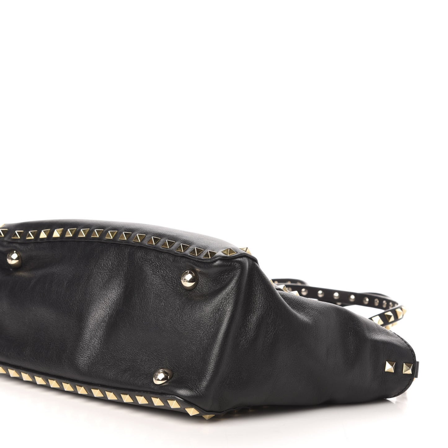 Vitello Small Rockstud Tote Black