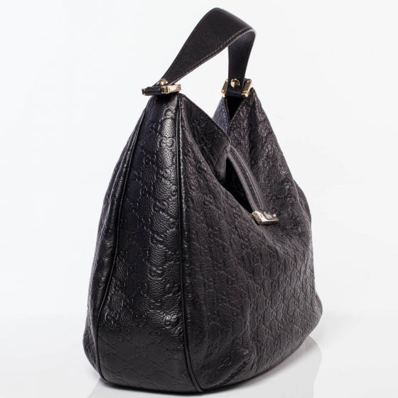 Gucci Guccissima New Ladies Web Hobo Black 4 of 9