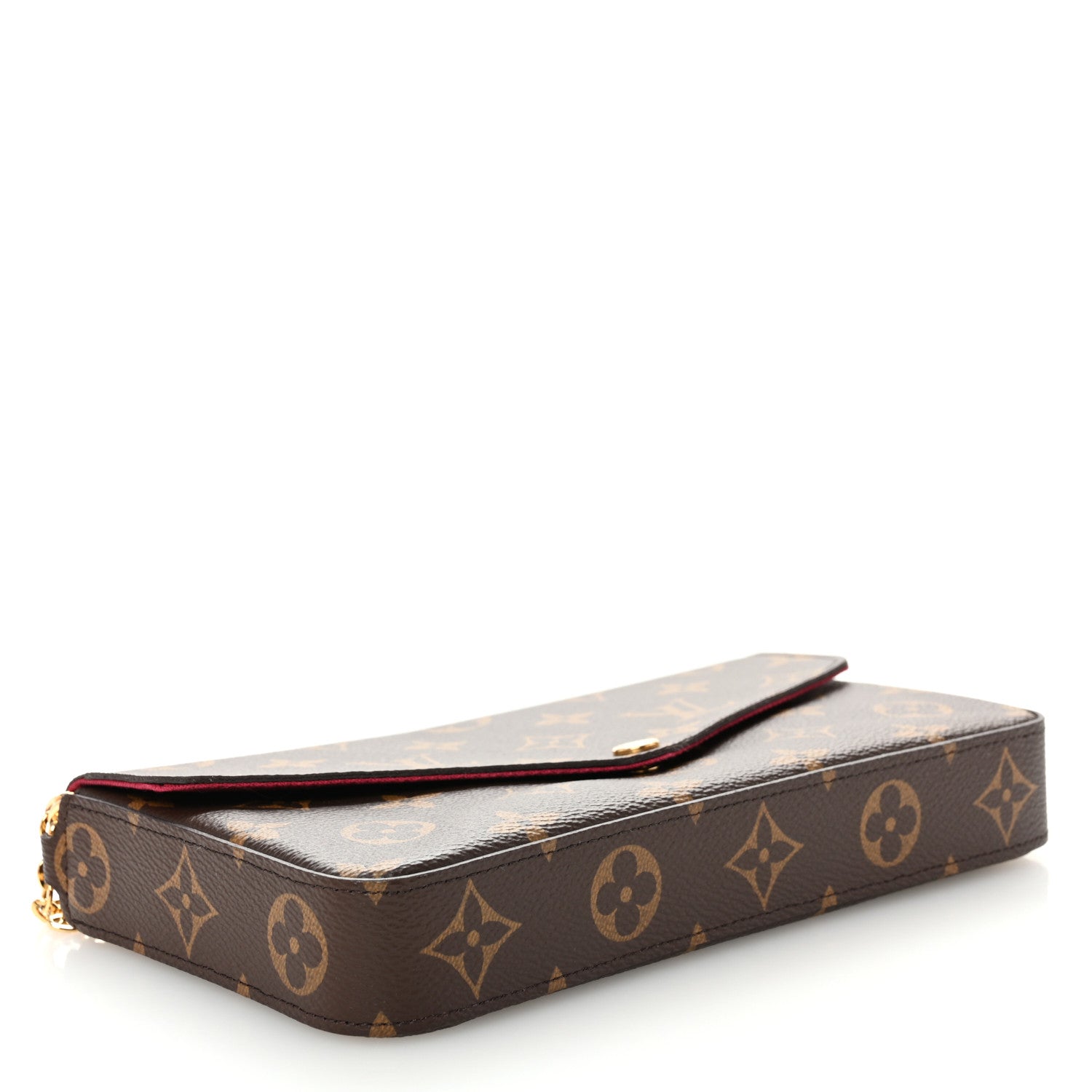 Louis Vuitton Monogram Pochette Felicie Chain Wallet Fuchsia 5 of 11