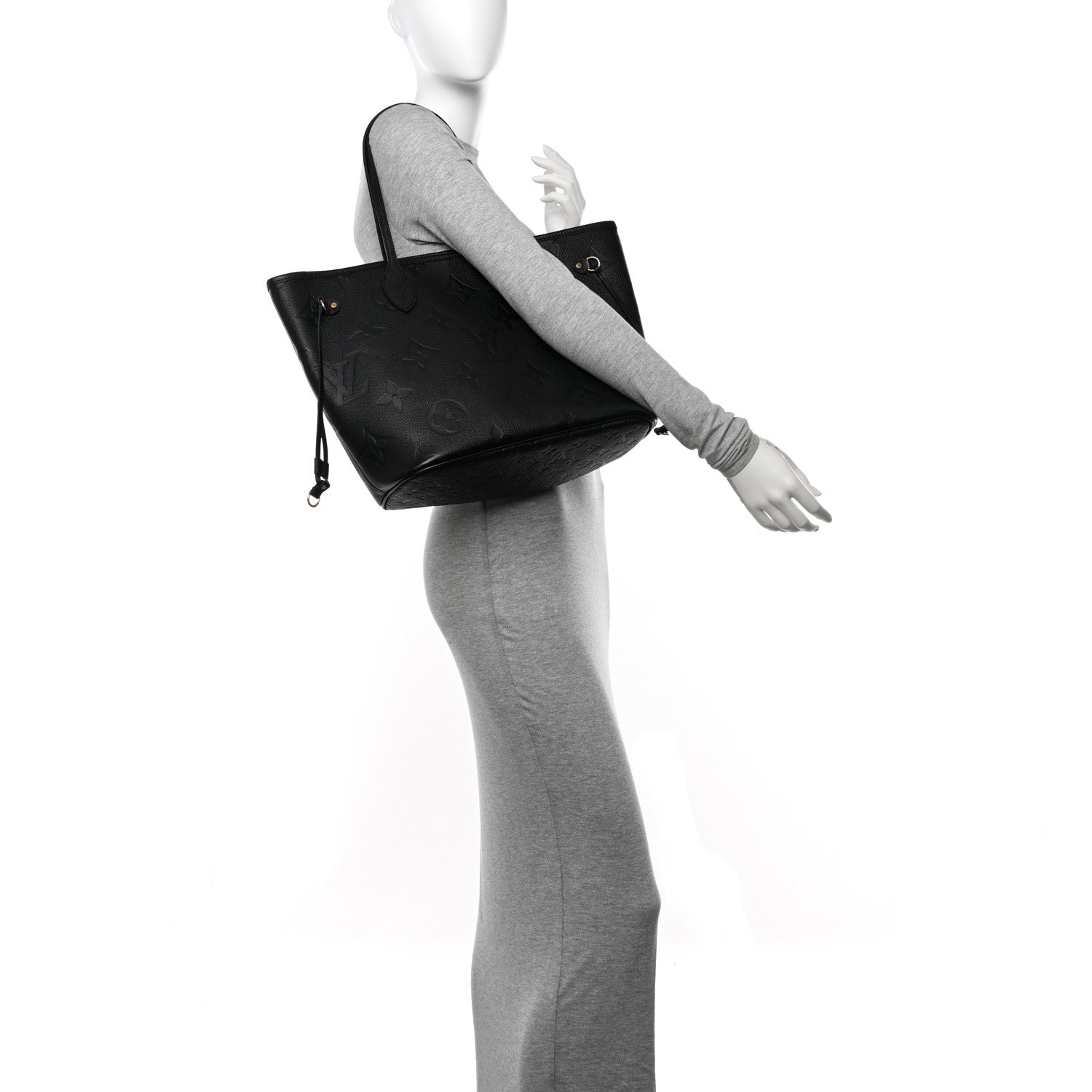 Louis Vuitton Empreinte Monogram Giant Neverfull MM Black 2 of 9