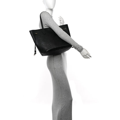 Louis Vuitton Empreinte Monogram Giant Neverfull MM Black 2 of 9