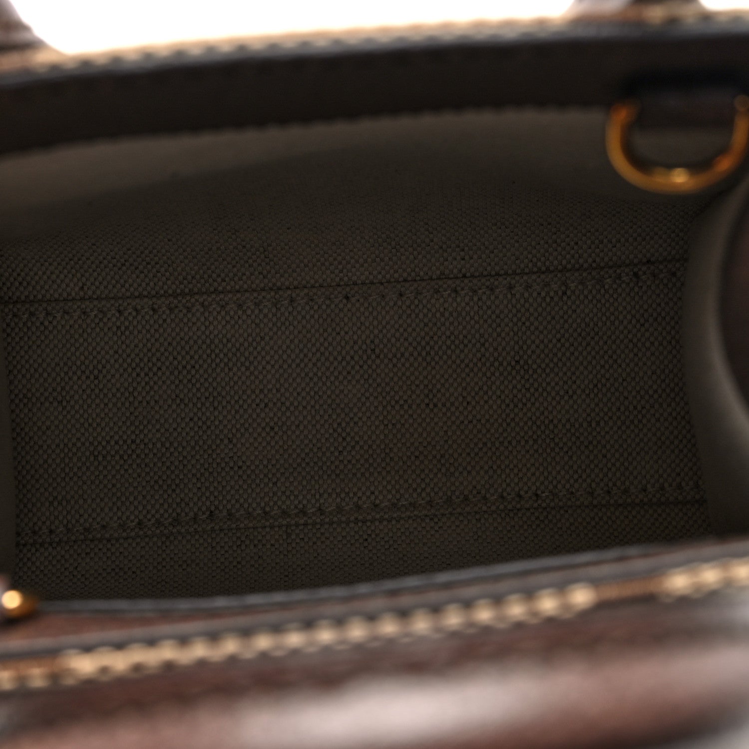 Gucci Monogram Jumbo GG Textured Dollar Calfskin Web Mini Vertical Tote Camel Ebony New Acero 6 of 10